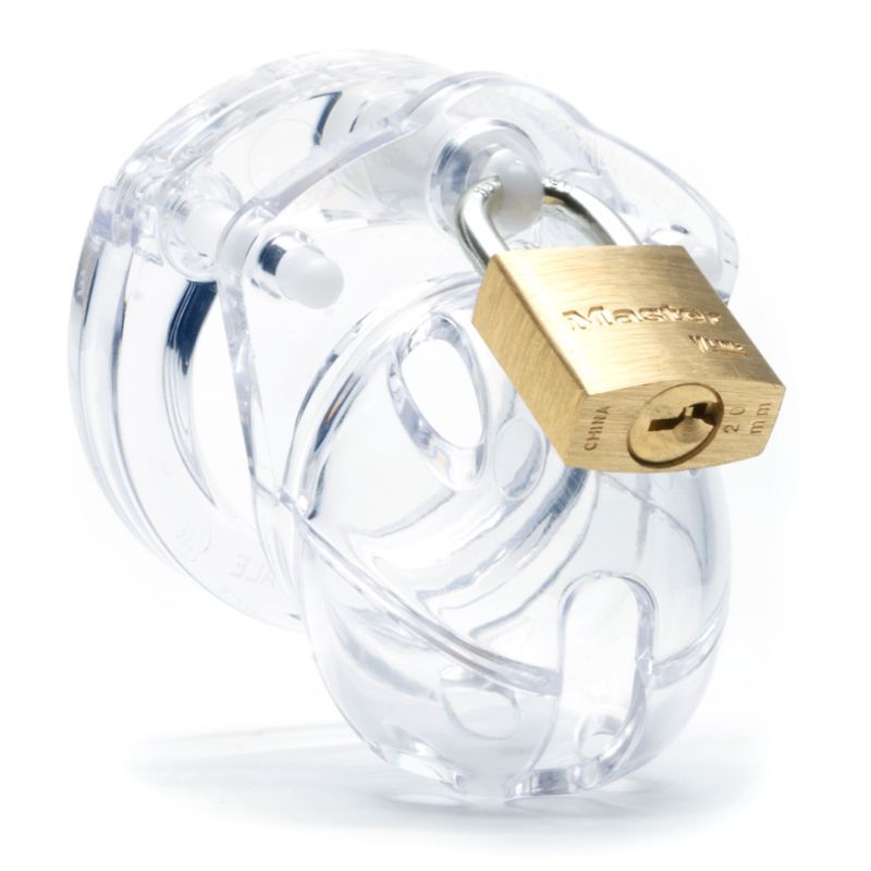 CB-X Mini-Me Clear Cock Cage – Slim 1 ¼ Inch Transparent Chastity Device Secondary image