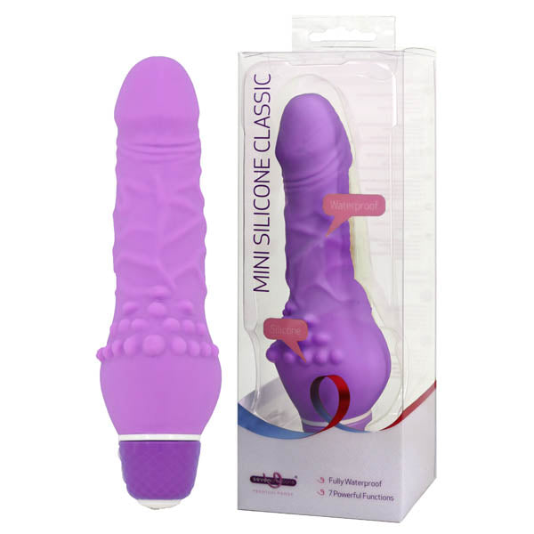 Mini Silicone Classic 13.5 cm Vibrator Purple Vibrators