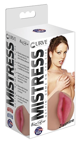 Mistress Jasmine Pussy Stroker Double Textured Soft Stretchy Pink Realistic Sleeve Strokers - Celebrity