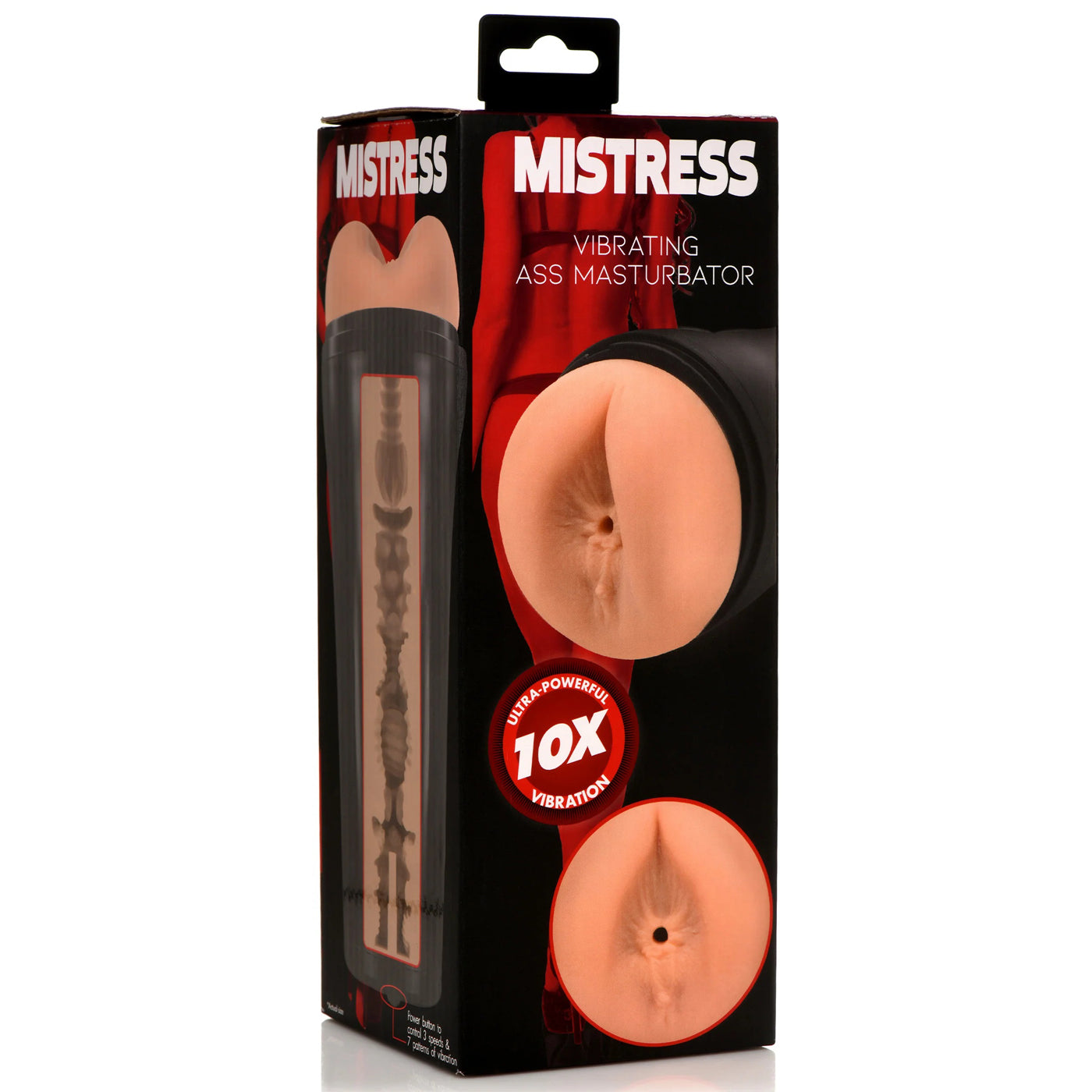 Mistress Vibrating Ass Masturbator (Skin Tone) – Waterproof Soft Stretchy 4 Speed Vibrator > Sex Toys For Men > Masturbators > Vibrating