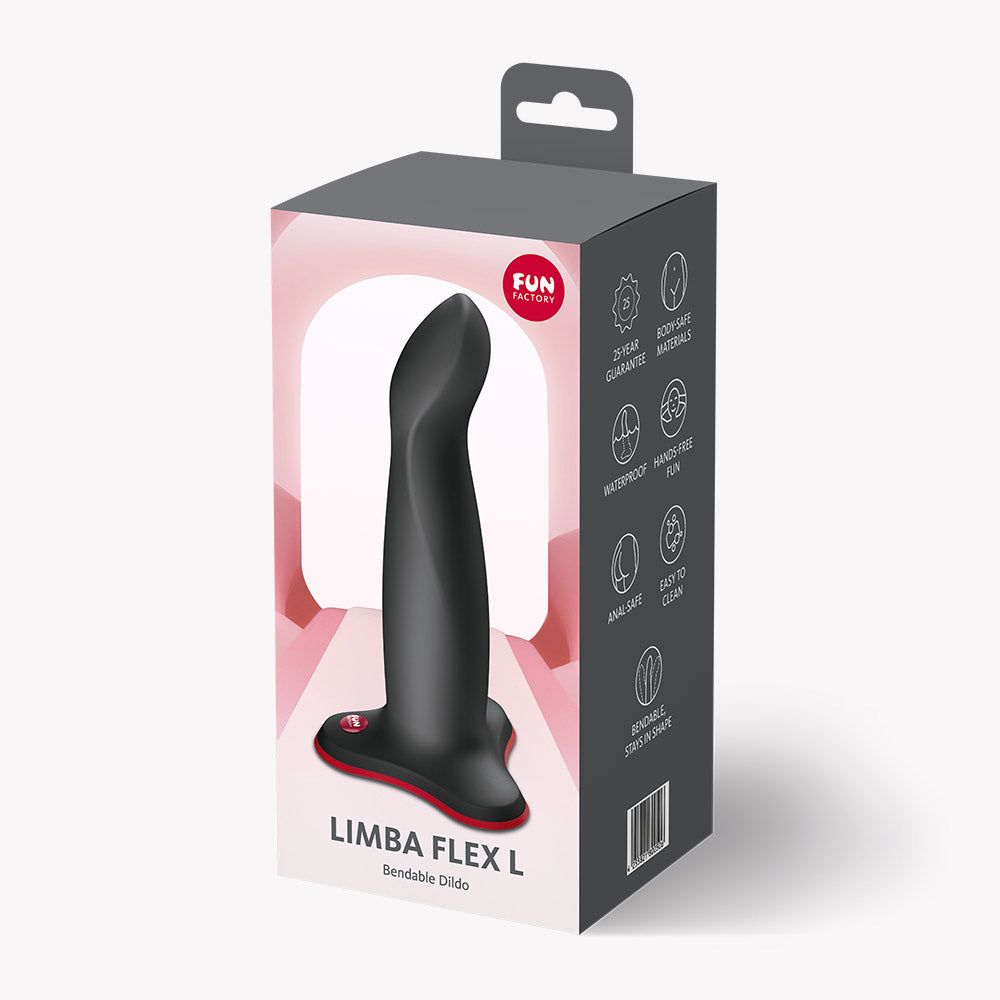 Fun Factory Limba Flex Large – 17.8 cm Flexible Dildo Black > Dildos > Realistic Dildos