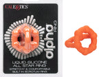Alpha Liquid Silicone All Star Ring Orange Ultra Stretchy Dual Ring witt Built-In Scrotum Support > Cock Ring > Single