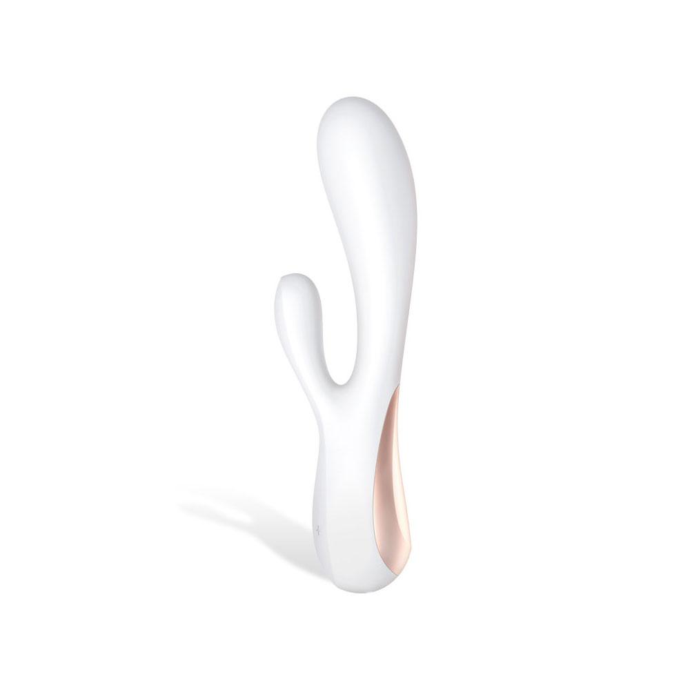 Satisfyer Mono Flex White Waterproof Silicone Vibrator with Dual Motors and Bluetooth App Compatibility > Sex Toys > Couples Toys
