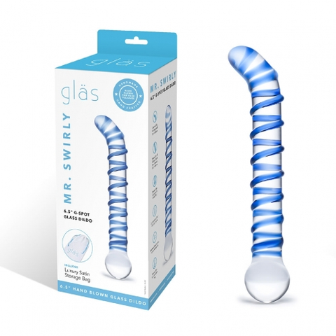 Mr Swirly 6.5 Inch Glass G-Spot Dildo for Intimate Pleasure DONGS Glass