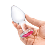 Glas 3 Inch 3.5 Inch 4 Inch 3PC Heart Jewel Clear Glass Anal Training Kit > Glass > Toys