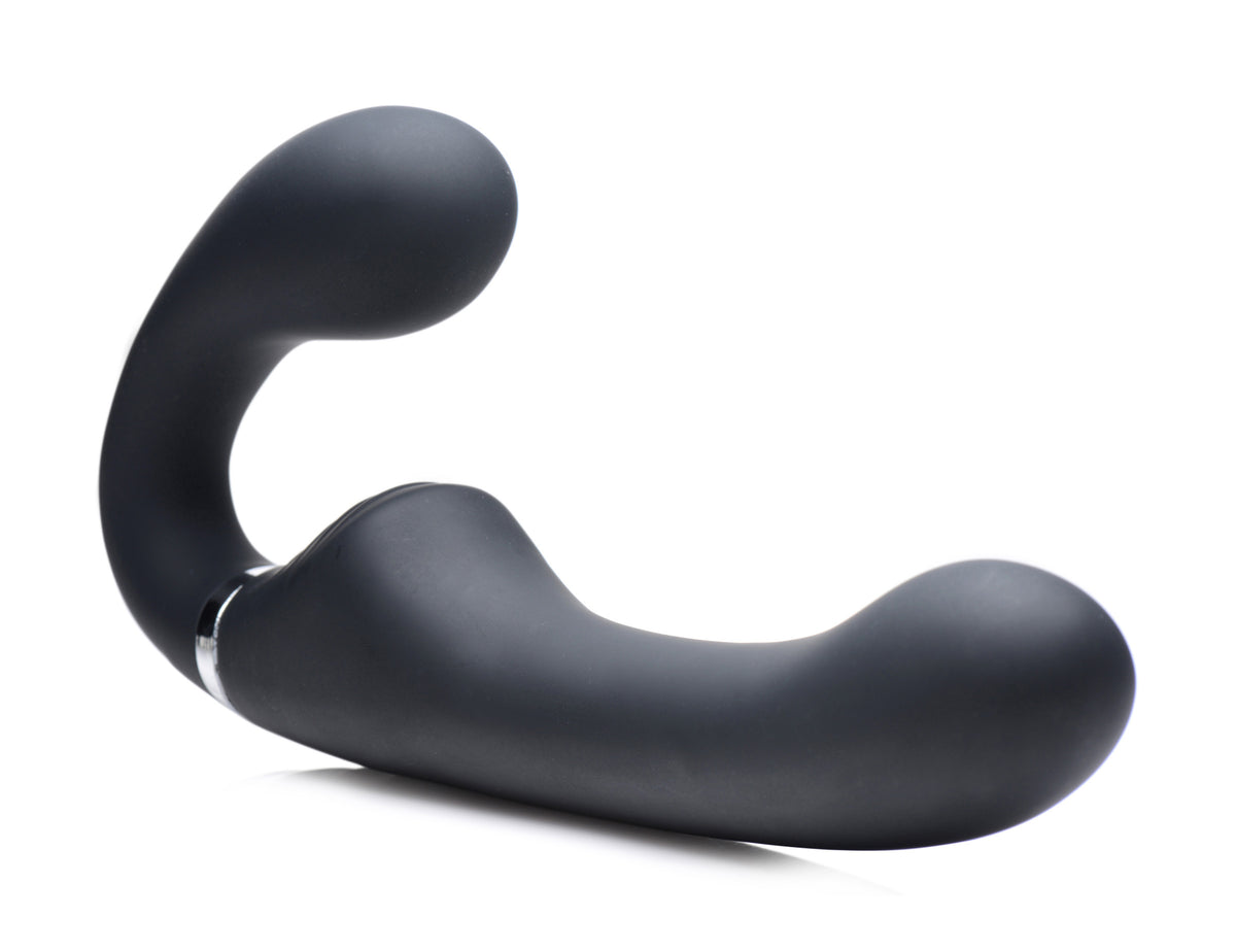 Mighty Rider 10X 8.4 Inch Strapless Strap-On Black with Remote Control > Dildos > Strapless Strap Ons