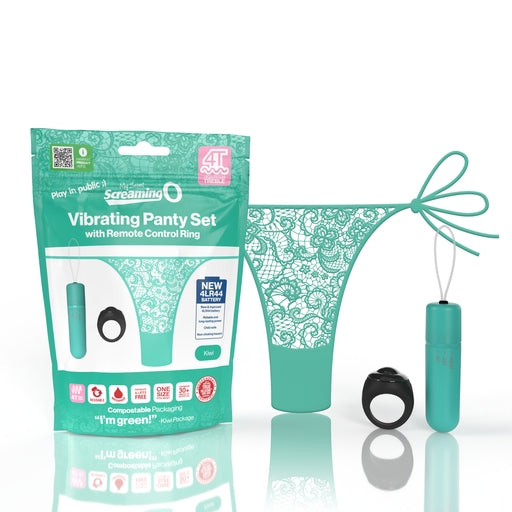 My Secret Screaming O 4T Panty Vibe Vibrating Panty Set with Remote Control Ring - Kiwi Green Panty Vibrators