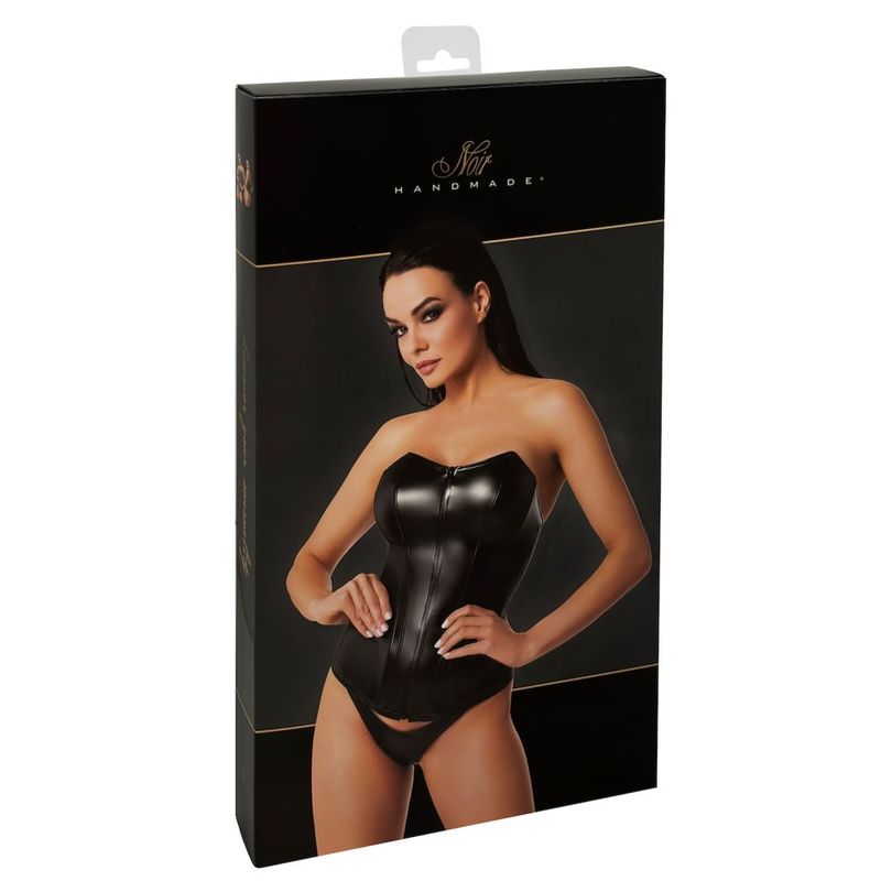 Mysteria Corset Black Womens Latex