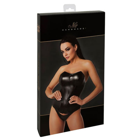 Mysteria Corset Black Womens Latex