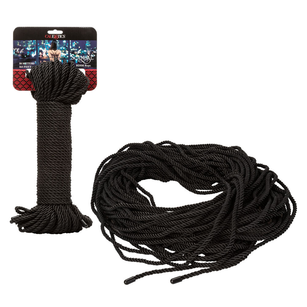CalExotics Scandal BDSM Rope 50M Black Silky Cotton Polyester Bondage Rope Secondary image