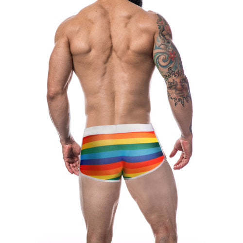 Cut 4 Men Athletic Trunk Rainbow Color Size XL Mens Trunks