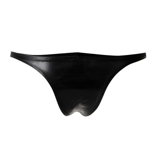 Cut 4 Men Brazilian Brief Black Leatherette Size Large > Clothes > Mens Briefs