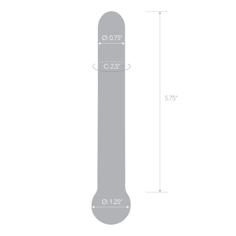 Glas 7 Inch Straight Clear Glass Dildo with Bulbous Handle and Luxury Satin Storage Bag > Glass > Dildos