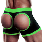 Strap-On Boxer Shorts (Black/Green XS/S) – Comfortable Strap-On Harness Underwear > Dildos > Strap On Harnesses