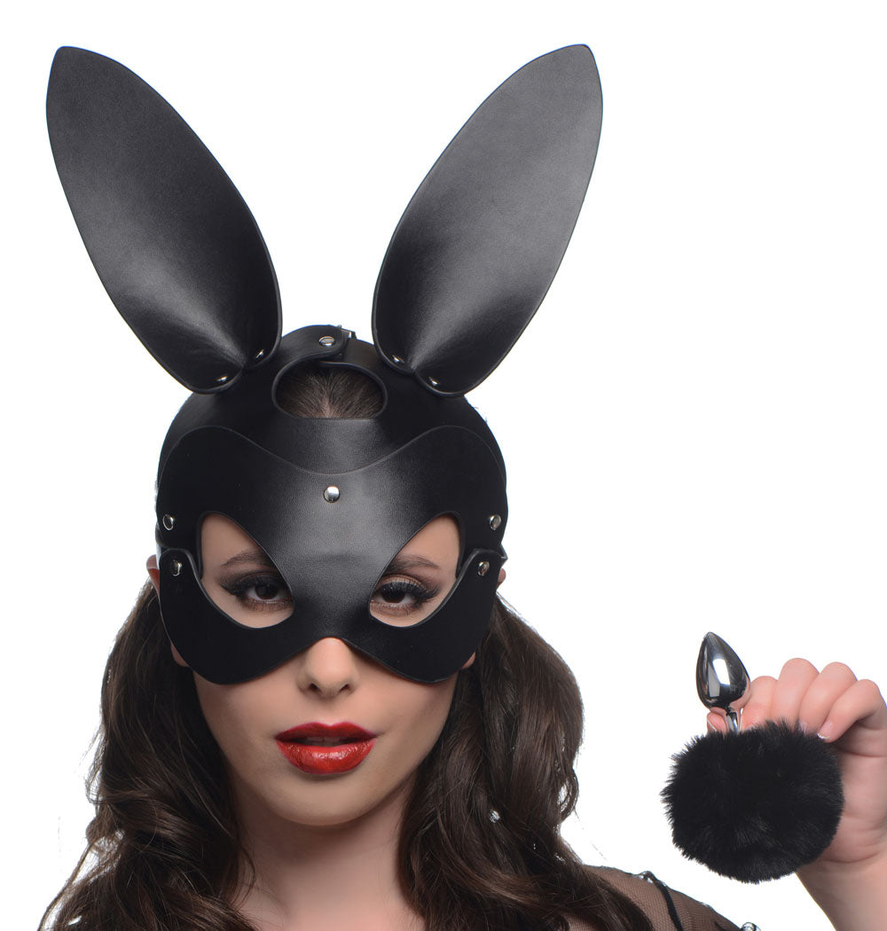 Bunny Tail Anal Plug and Mask Set for Playful Seduction and Intimate Moments > Bondage Gear > Masks