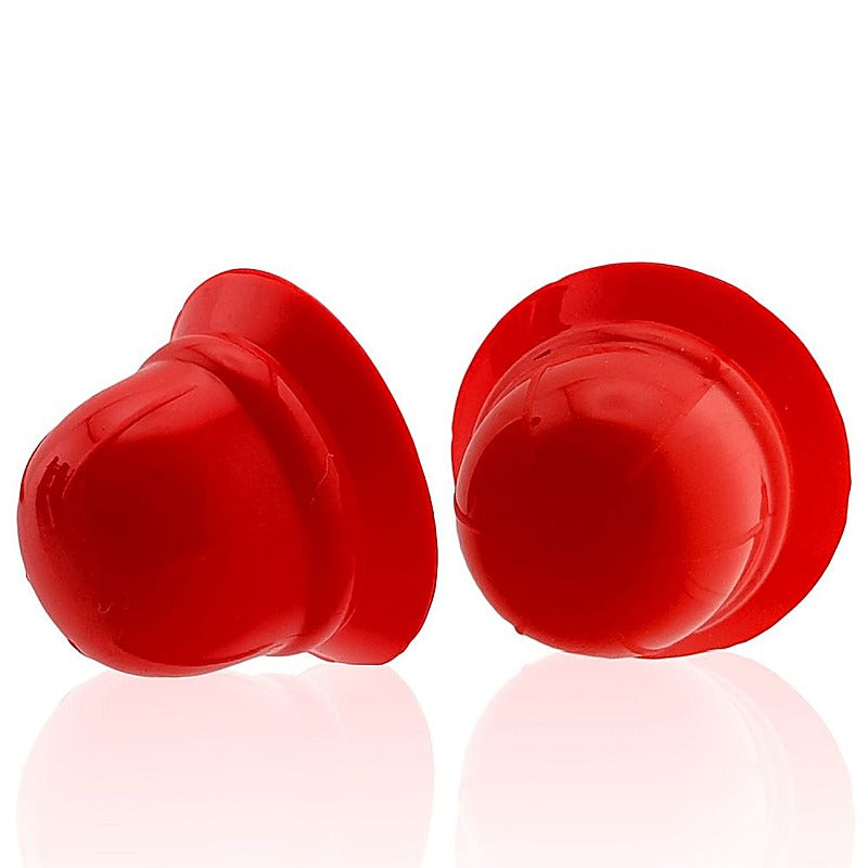 Hunkyjunk Nano Nips - Wide Flange Silicone Two Pack Nipple Suckers - Red Secondary image