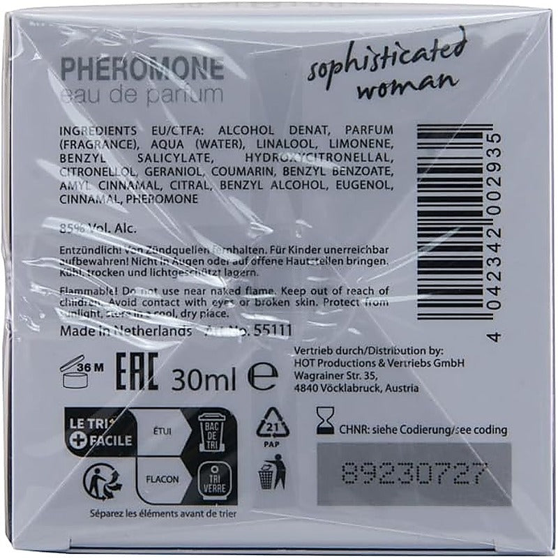 Hot Pheromone London Sophisticated Woman Perfume 30ml Bottle > Essentials > Aphrodisiacs