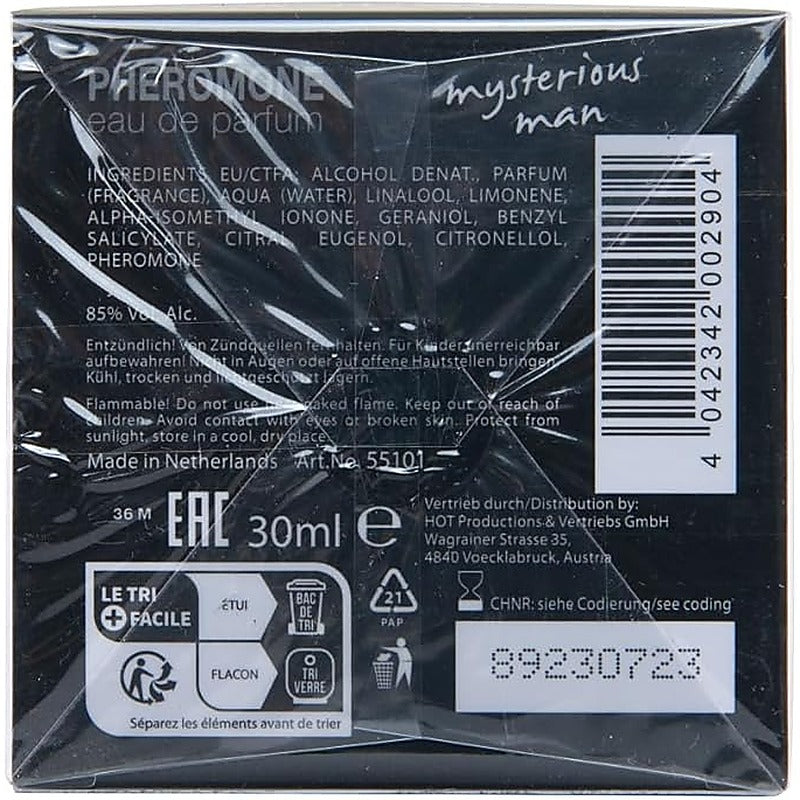 Hot Pheromone Perfume London Mysterious Man 30ml – Masculine Fragrance > Essentials > Aphrodisiacs