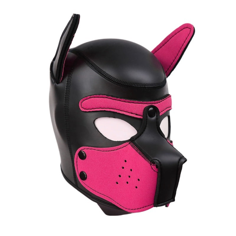 Puppy Play Mask (Pink) – Neoprene Rubber Role-Playing Mask Secondary image