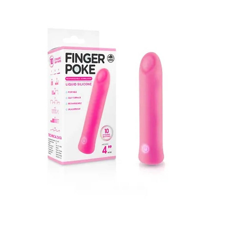 Finger Poke 4 Inch Vibrating Bullet Pink > Vibrators > Finger Vibrators