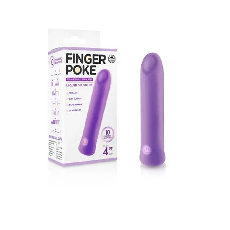 Rechargeable Stimulator – 4 Inch Liquid Silicone Body-Safe Stimulator > Vibrators > Finger Vibrators