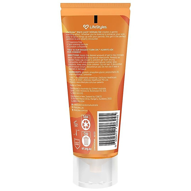 Warm Lovin Gel 80ml – Intimate Warming Gel > Lube > Water Based