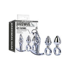 Hardware Gear 3 In 1 Metal Butt Plug Kit Set Chrome - Butt Plugs