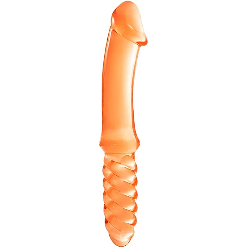 Lust Jelly Double Dong 9.5 Inch Orange Flexible Shaft > Dildos > Double Dildos