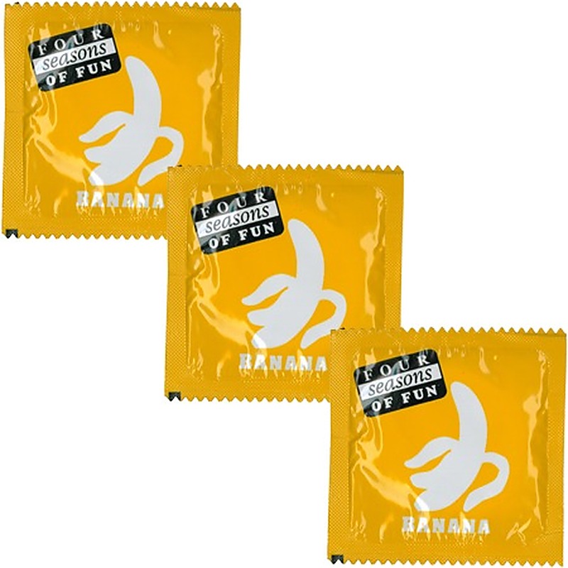 Four Seasons Naked Banana Flavoured Condoms – Bulk 144 Pack > Essentials > Condoms