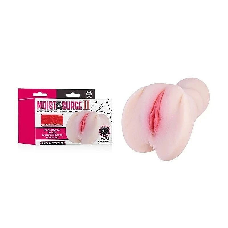Moist and Surge II Dual Layer Vagina Stroker Flesh > Sex Toys For Men > Masturbators > Manual Main image