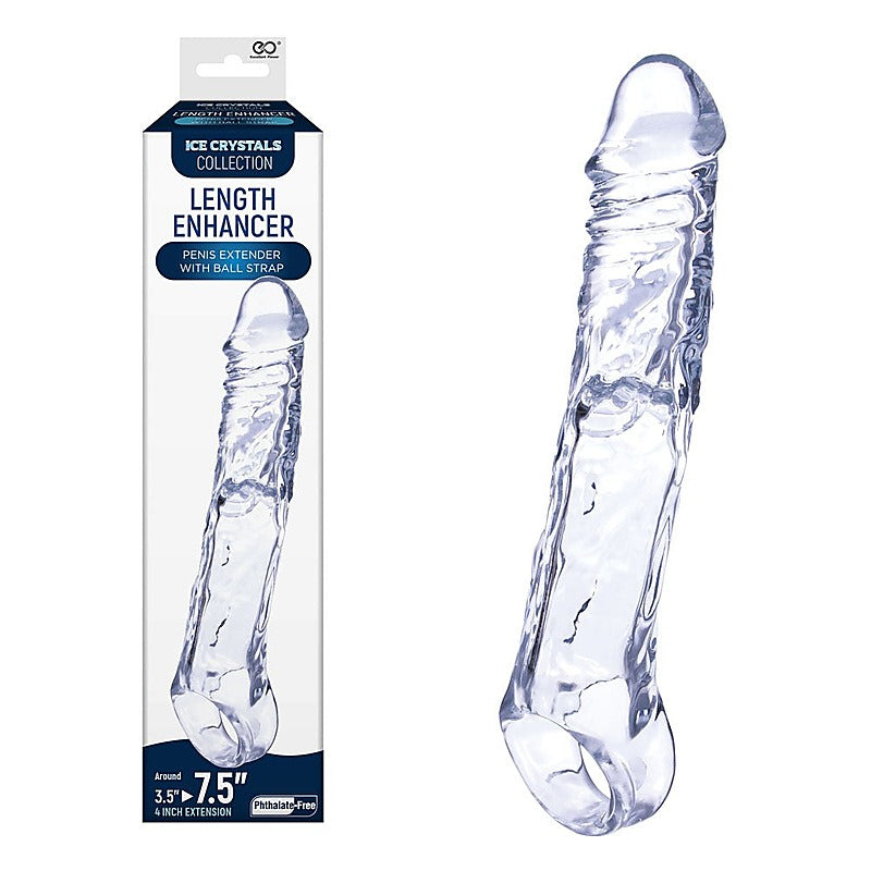 Ice Crystals 3 Inch Length Enhancer Penis Extension Sleeve > Sex Toys For Men > Penis Sleeves