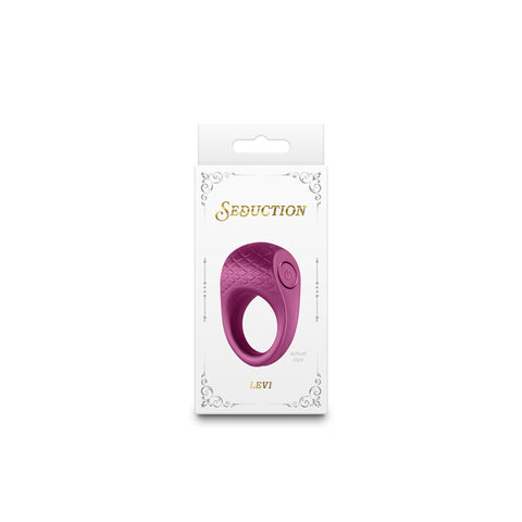 Seduction Levi Metallic Burgundy USB Rechargeable Cock Ring 6.5cm Cock Rings Vibrating