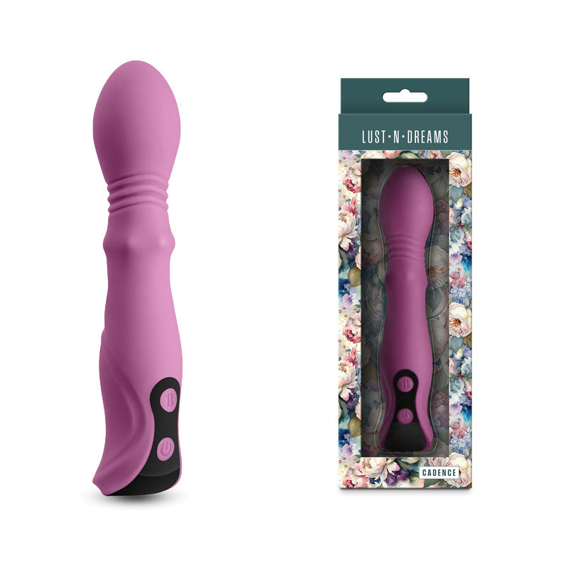 Lust-n-Dreams - Cadence - Blush - 18.2 cm USB Rechargeable Thrusting & Sliding Vibrator Purple VIBRATORS