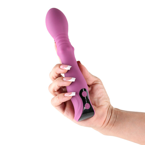 Lust N Dreams Cadence Blush 18.2 Centimeter USB Rechargeable Thrusting and Sliding Vibrator DONGS Thrusting
