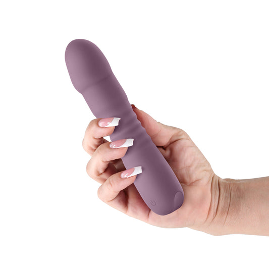 Lust-n-Dreams - Poise - Mauve - 17.3 cm USB Rechargeable Thrusting Vibrator VIBRATORS