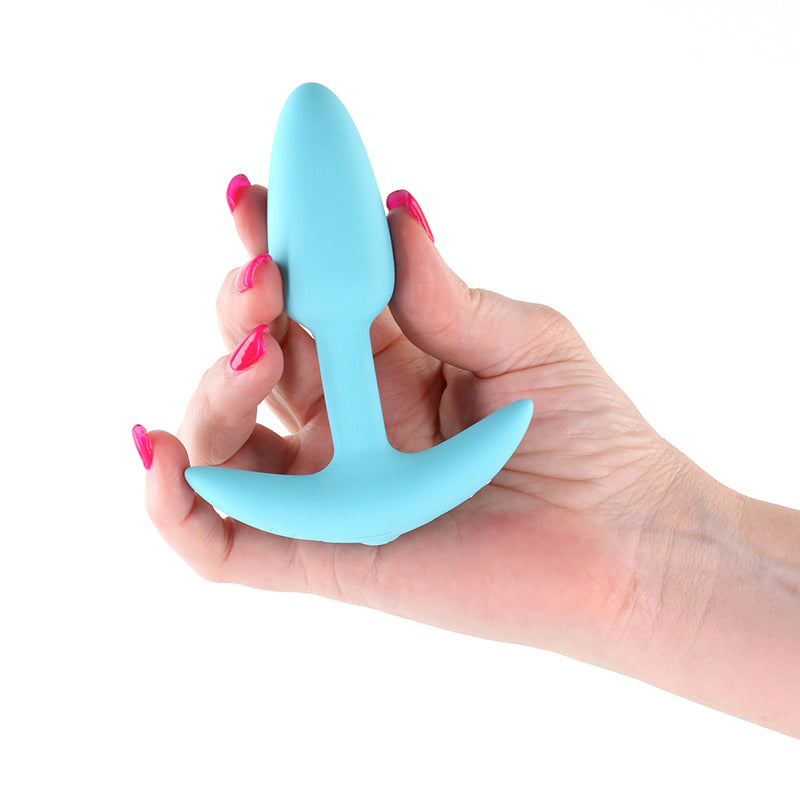 Techno Trance Blue 10.9 cm USB Rechargeable Butt Plug App Control Butt Plugs