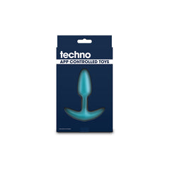 Techno Trance Blue 10.9 cm USB Rechargeable Butt Plug App Control Butt Plugs