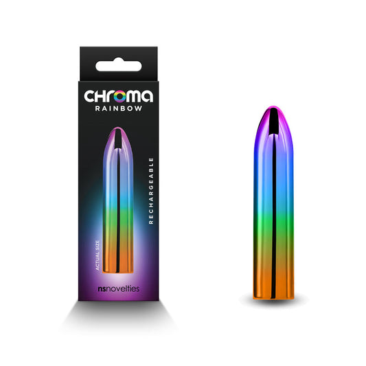 Chroma Rainbow - Medium - Metallic 9 cm USB Mini Vibrator