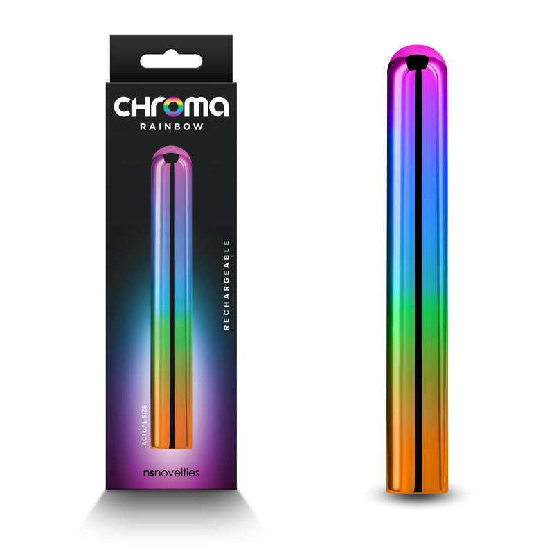 Chroma Rainbow - Large - Metallic Rainbow 13.8 cm USB Rechargeable Vibrator