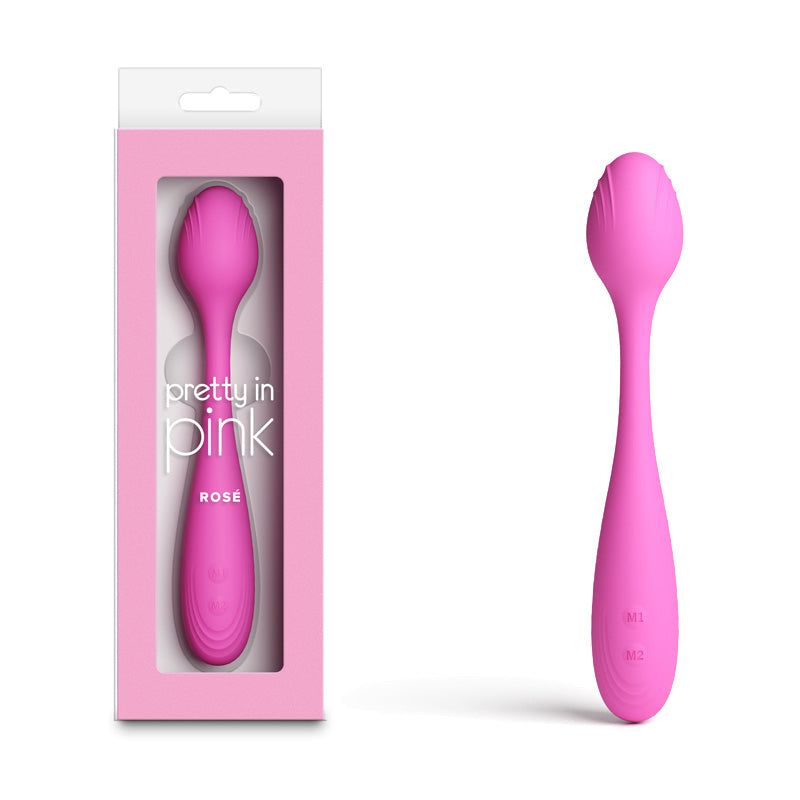 Pretty in Pink Rose – Waterproof USB Rechargeable Silicone Vibrator 19.4 cm Pink > Vibrators > Standard Vibrators