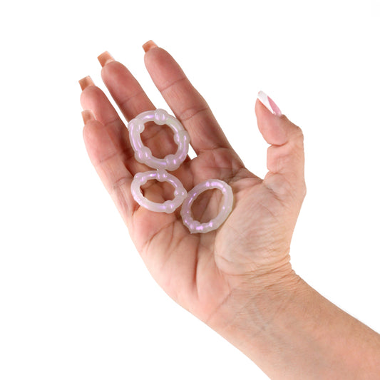 Fantasia - Intensity Rings - Pearl - Pearlescent Beaded Cock Rings - Set of 3 Sizes COCK RINGS