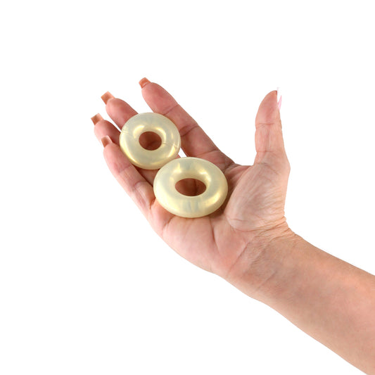 Fantasia - Double Stack - Amber - Amber Cock Rings - Set of 2 Sizes COCK RINGS