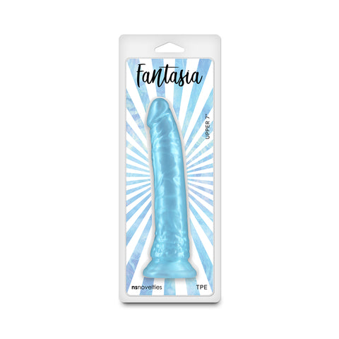 Fantasia Upper 7 Inch Turquoise Pearlescent Dildo DONGS