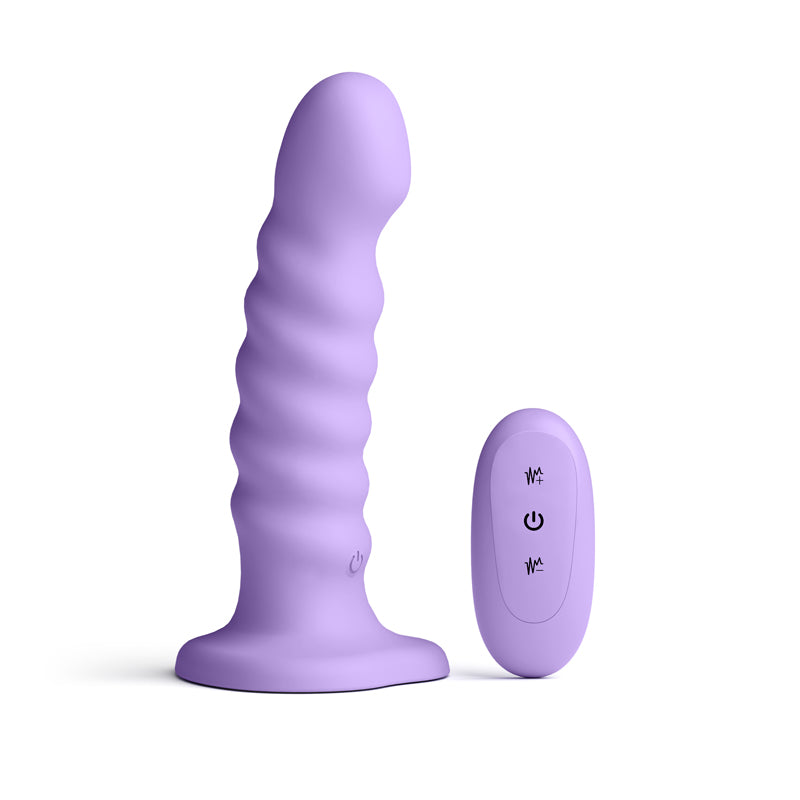 Colours Ribbed 6 Inch USB Rechargeable Vibrating Dildo with Wireless Remote > Dildos > Neutral Dildos