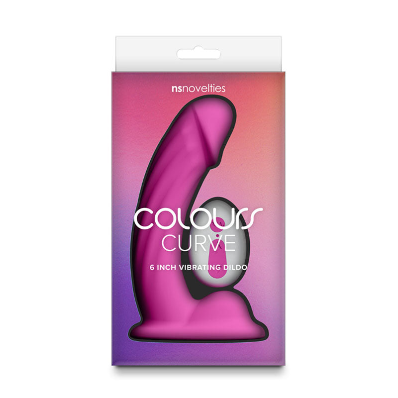 Colours Curve (USB Rechargeable) – Wireless Remote-Controlled Vibrating 6 Inch Dildo with Textured Shaft and Supple Balls DONGS