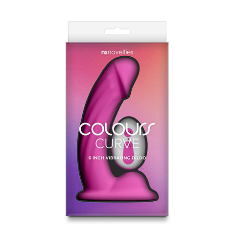 Colours Curve (USB Rechargeable) – Wireless Remote-Controlled Vibrating 6 Inch Dildo with Textured Shaft and Supple Balls DONGS