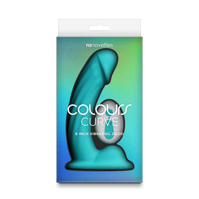 Colours Curve (Teal) – Rechargeable Wireless Remote-Controlled 6-Inch Vibrating Dildo DONGS