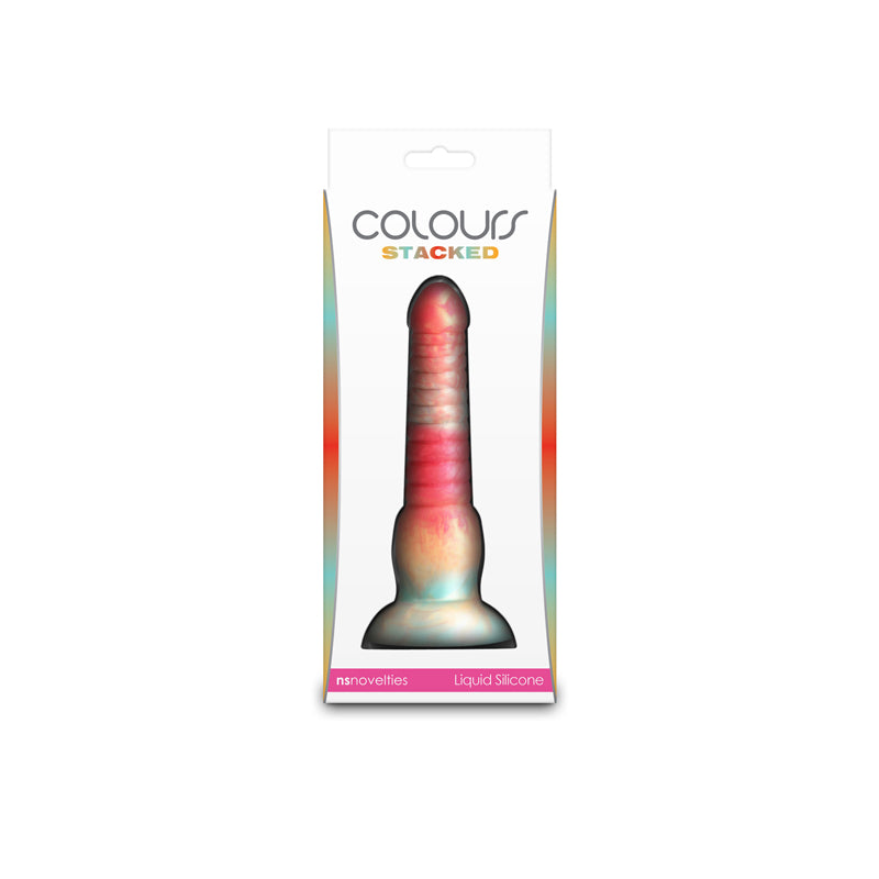 Colours Stacked - 6'' Dildo - Red/Gold - Red/Gold 16 cm Fantasy Dildo DONGS
