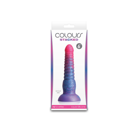 Colours Stacked 6 Inch Dildo in Pink and Blue Fantasy Design DONGS