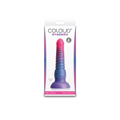 Colours Stacked - 6'' Dildo - Pink/Blue - Pink/Blue 16 cm Fantasy Dildo DONGS